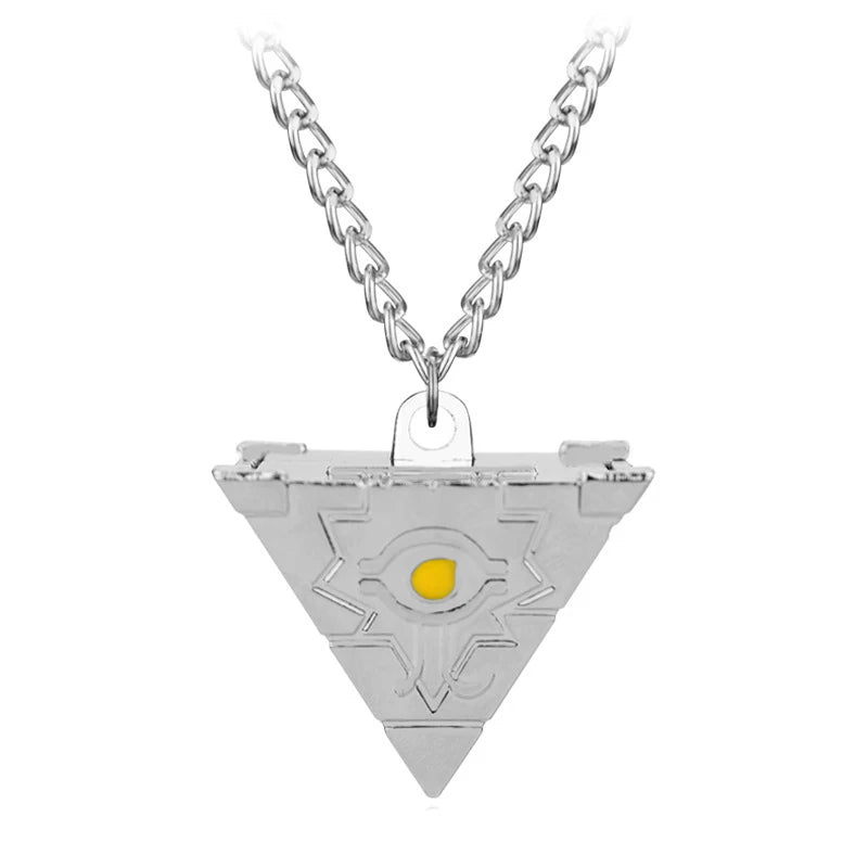 Anime Yu-Gi-Oh Necklace Yugi Muto Big Size 3D Millenium Puzzle Millennium Wheel Wisdom Pendant Necklace for Fans Jewelry Gift