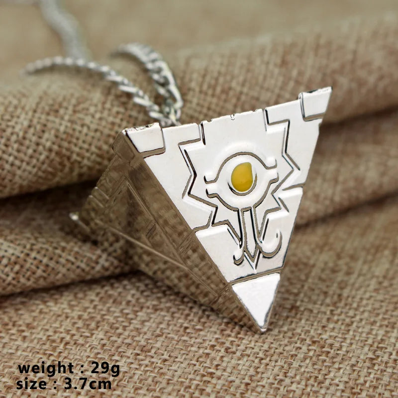 Anime Yu-Gi-Oh Necklace Yugi Muto Big Size 3D Millenium Puzzle Millennium Wheel Wisdom Pendant Necklace for Fans Jewelry Gift