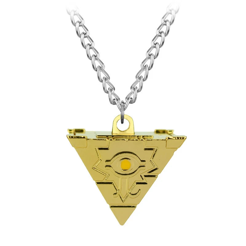 Anime Yu-Gi-Oh Necklace Yugi Muto Big Size 3D Millenium Puzzle Millennium Wheel Wisdom Pendant Necklace for Fans Jewelry Gift