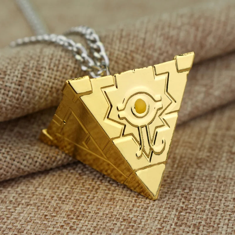 Anime Yu-Gi-Oh Necklace Yugi Muto Big Size 3D Millenium Puzzle Millennium Wheel Wisdom Pendant Necklace for Fans Jewelry Gift